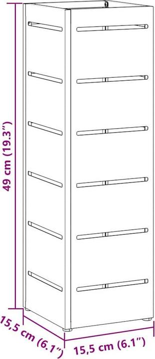 Immagine prodotto vidaXL Portaombrelli rosa (15,5 x 15,5 x 49 cm)