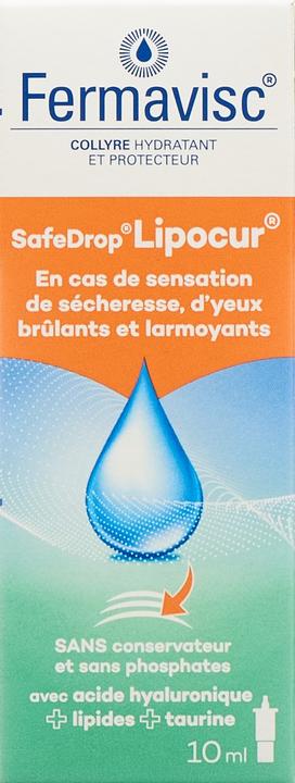 Actual product image OmniVision FERMAVISC SafeDrop Lipocur Gtt Opht Fl 10 ml (10 ml, 1 x 10 ml moisturising and protective eye drops)