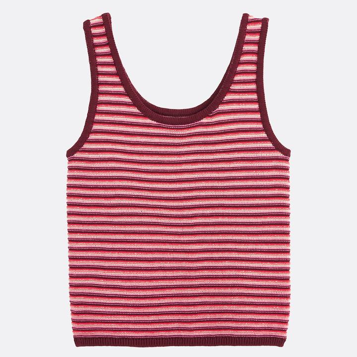 Produktbild La Redoute Collections Gestreiftes Tank Top mit Rundhalsausschnitt aus Grobstrick (M)