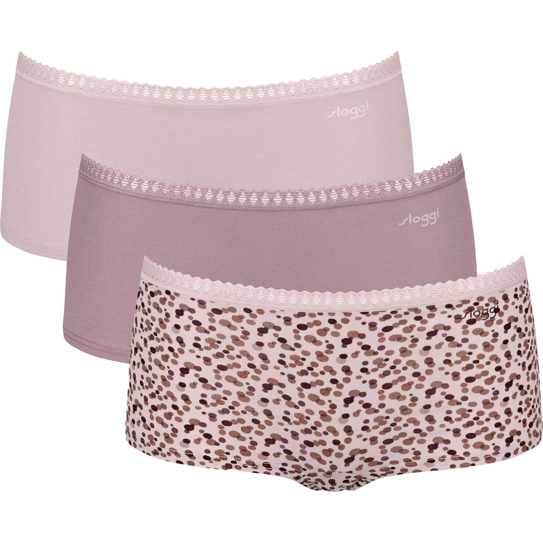 Sloggi, Damen, Unterhosen, GO Crush Short C3P, Rosa, (L, 3er Pack)
