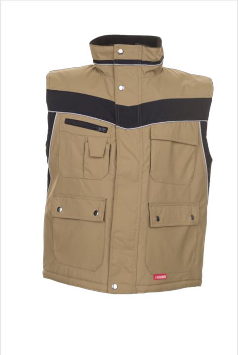Actual product image Planam unisex winter waistcoat PLALINE sand, black size XL (XL)