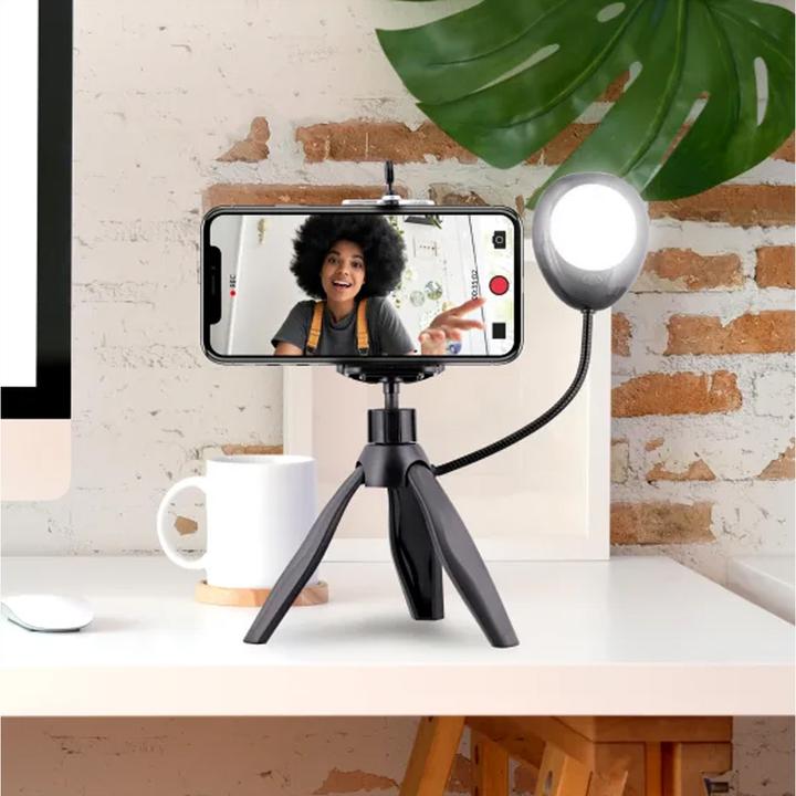 Produktbild T'nB Influence mini Tripod mit LED 7500k,20cm hoch, 3 modis, 360°
