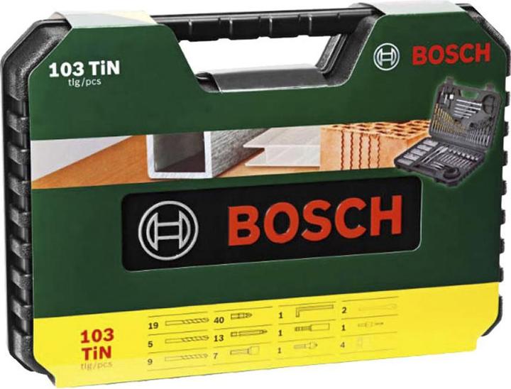 Produktbild Bosch Home & Garden V-Line Box, Bohrer- und Bit-Set, 103-teilig, Kegelsenker, Bithalter (3 mm, 4 mm, 5 mm, 6 mm, 7 mm, 8 mm, 10 mm)