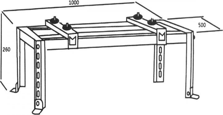 Actual product image Maclean MC-864 Floor plinth bracket for air conditioning 70 kg 280-870 mm