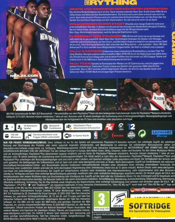 Produktbild 2K Games NBA 2K21 (PS5, EN)