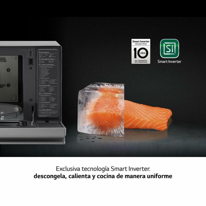 Actual product image LG MJ3965ACS microwave oven Flat surface Microwave with grill 39 L 1350 W Stainless steel