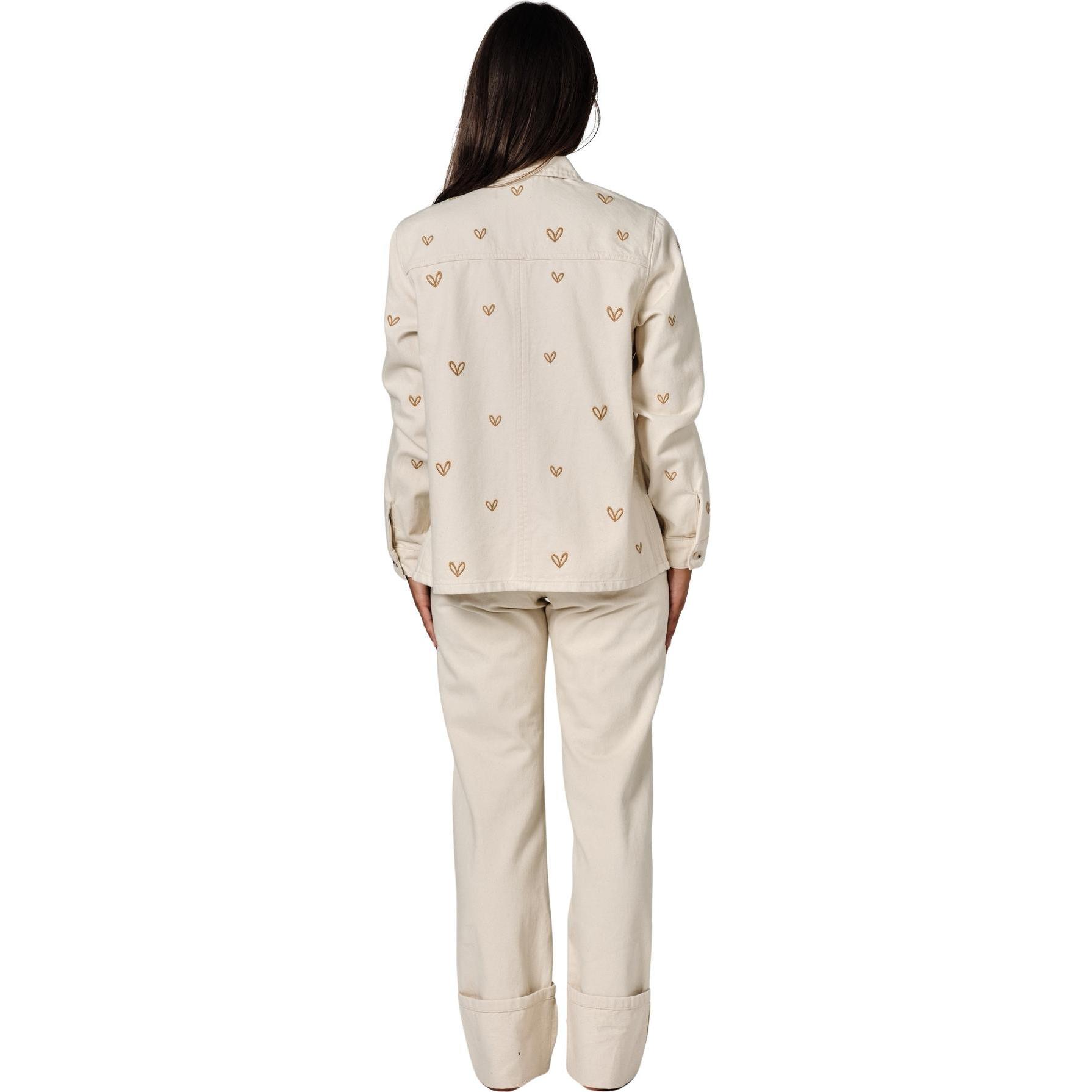 Thumbnail - F.A.M. Paris, Damen, Jacke, Vivian Embro Heart (XS), Grau, XS