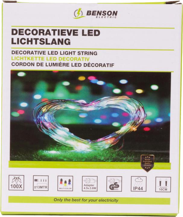 Produktbild Benson Electric LED Deko-Lichterkette Farbe 100 LED 13 m IP44 (13 m)