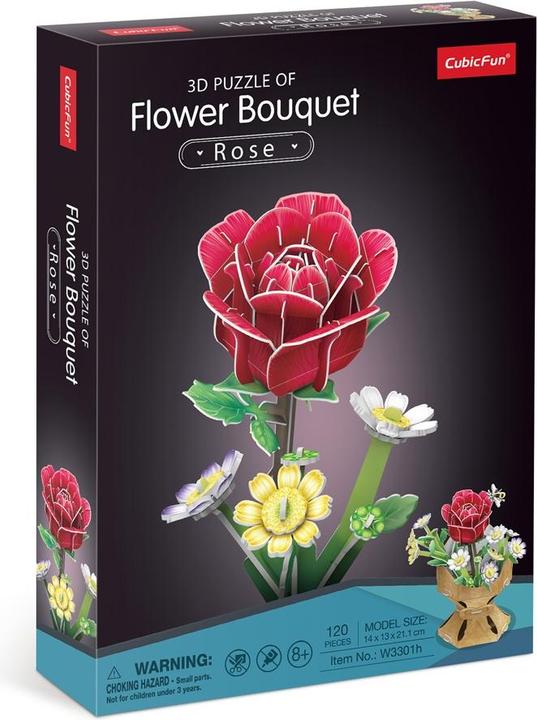 Immagine prodotto Cubicfun 3D Puzzle Blumentopf Rose 120 Teile (120 pezzi)