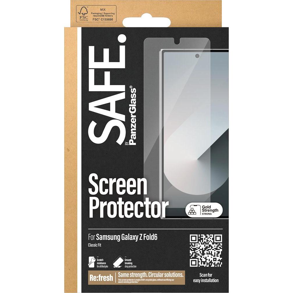 Thumbnail - PanzerGlass SAFE. by Samsung Galaxy Z Fold 6 Classic Fit (1 Stück, Samsung Galaxy Z Fold6), Smartphone Schutzfolie, Tran...