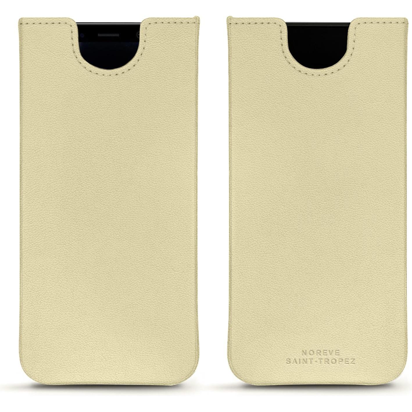 Noreve Lederschutzhülle (Samsung Galaxy S8), Smartphone Hülle, Beige