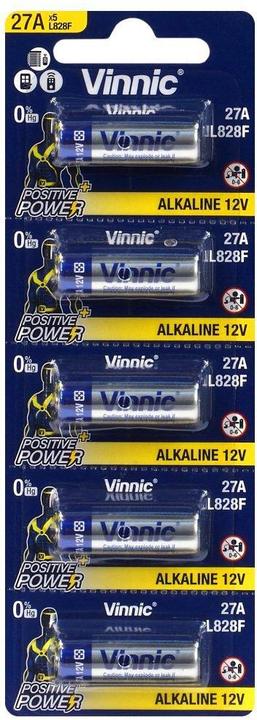 Productafbeelding Vinnic Alkaline 27A (5 Pcs., A27, 27 mAh)