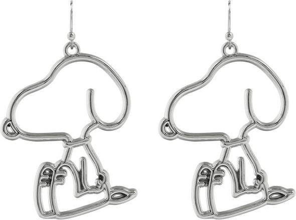 Immagine prodotto Peanuts Silver Plated Snoopy Drop Earrings (Metallo)