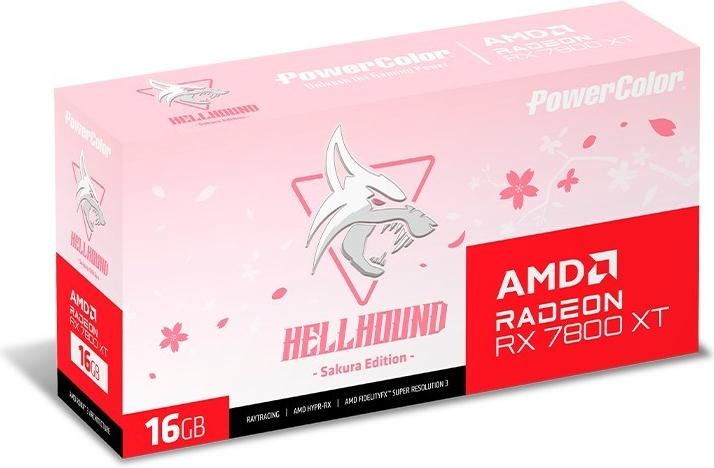 Produktbild Powercolor Radeon RX 7800 XT Hellhound Sakura White OC (16 GB)