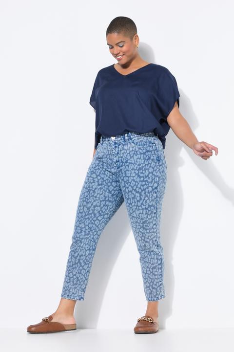 Image du produit Studio Untold Jean Mom 5 poches, motif léopard (44)