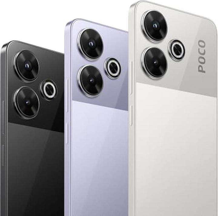 Actual product image Xiaomi POCO M6 Smartphone with MediaTek Helio G91, 6.79-Inch Display, 108MP Camera, 5030mAh Battery (Black, 6.79")