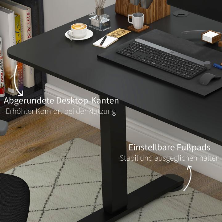 Image du produit Vinsetto Schreibtisch Spanplatte, Stahl Schwarz