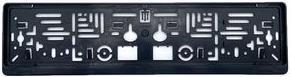 Actual product image IWH License plate holder Basic, black for straight and curved bumpers, simple and quick