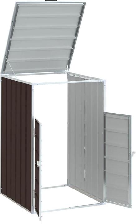 Immagine prodotto vidaXL Cassonetto per 1 bidone Marrone 72x81x115 cm Acciaio
