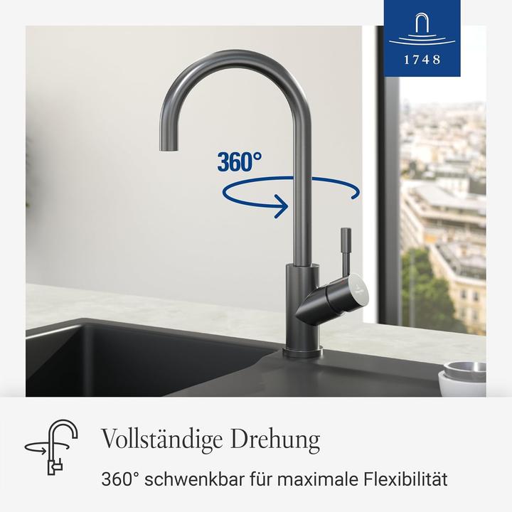 Actual product image Villeroy & Boch Umbrella kitchen tap, stainless steel