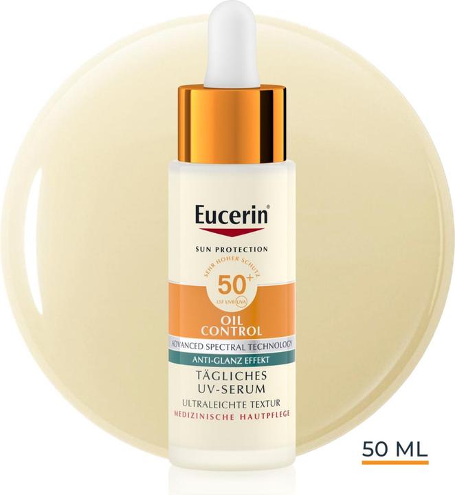 Image du produit Eucerin SUN Face Oil Control Serum LSF50+ Flasche 30 ml (Crème solaire visage, SPF 50+, 30 ml)