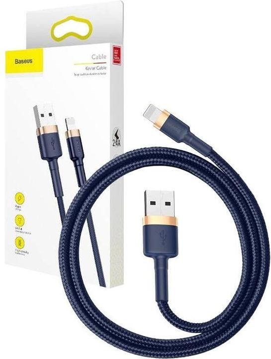 Produktbild Baseus Cafule Lightning cable 2.4A 1m (Gold+Dark blue) (1 m, USB 4.0)