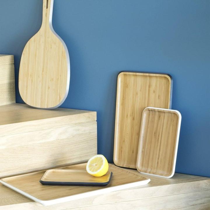 Produktbild Pebbly Serviertablett L, weiss 40x30cm