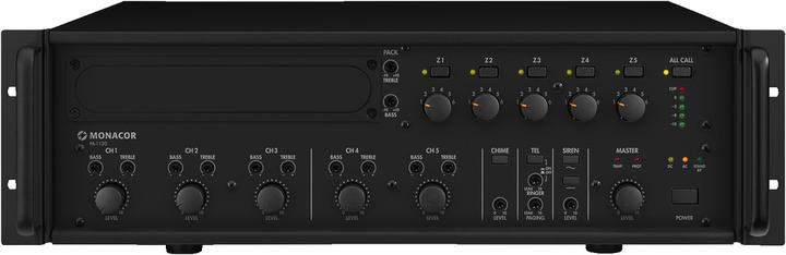 Monacor PA-1120 Amplificatore ELA a 5 zone da 120 W (Amplificatore)