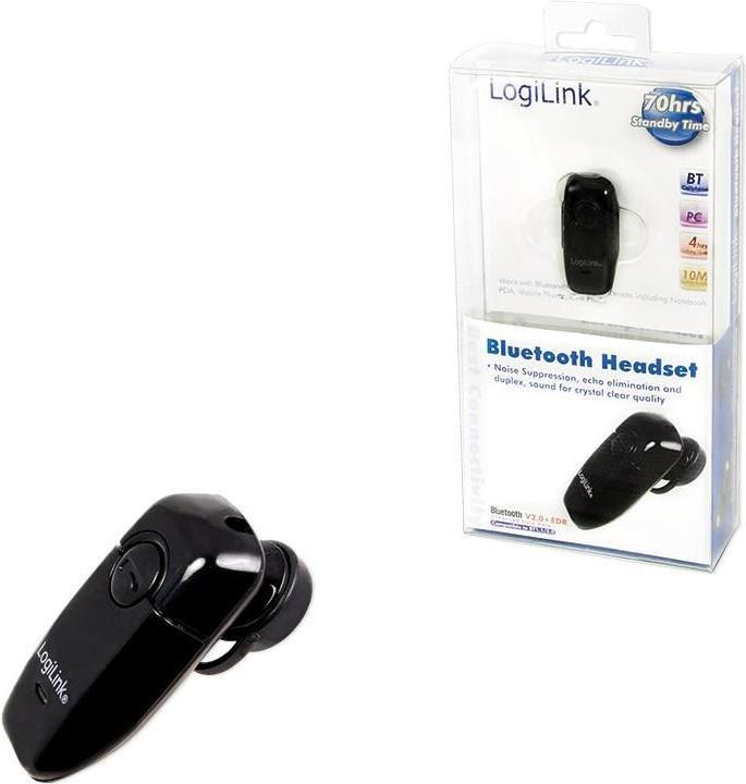 Produktbild LogiLink Bluetooth Earclip Headset (Kabellos, USB-A)