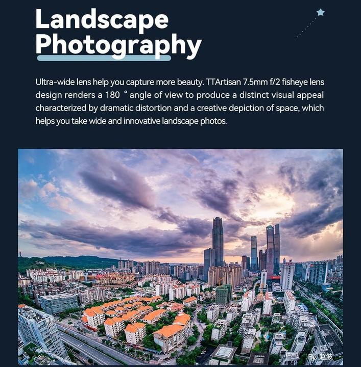 Produktbild TTArtisan 7.5 mm, f/2.0 (Micro Four Thirds, APS-C / DX)