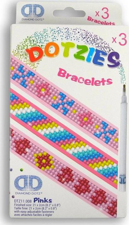 Actual product image Diamond Dotz Diamond Painting Bracelets Retro Pink