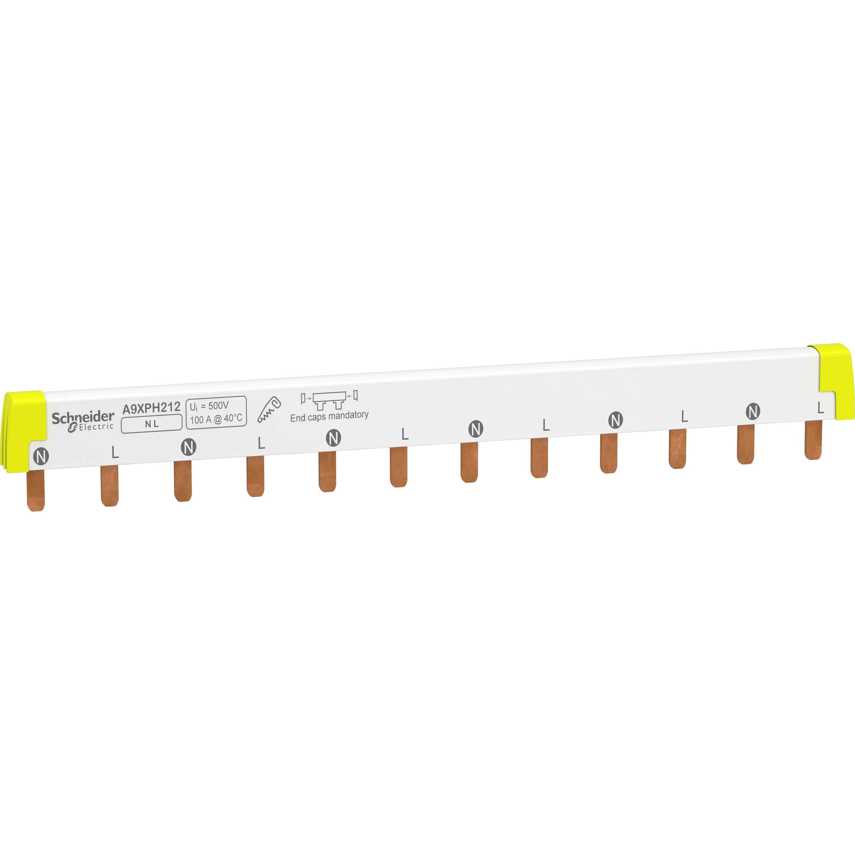 Schneider Electric, Verteilerschrank Zubehör, Acti9 Cutable Comb Busbar 2P 100A 12 Mod
