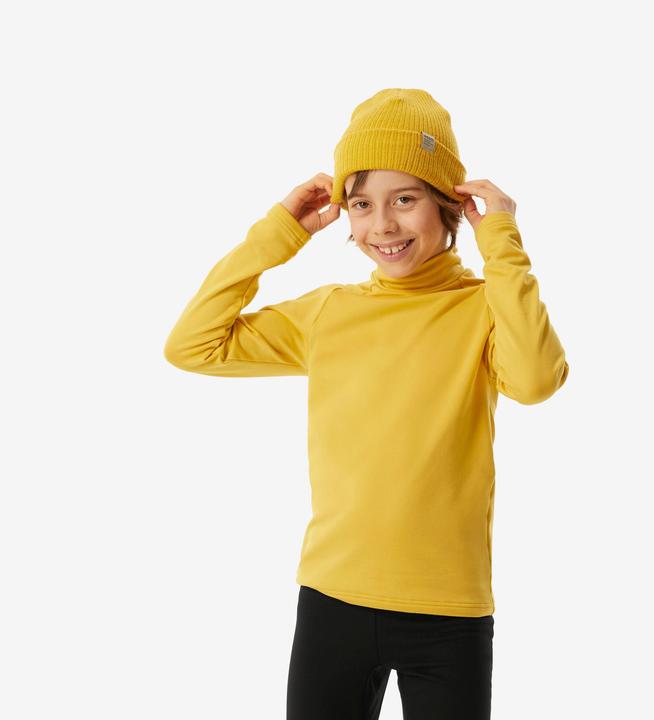 Produktbild Wedze Skiunterwäsche Funktionsshirt Kinder hoher Kragen - BL 500 gelb (128)