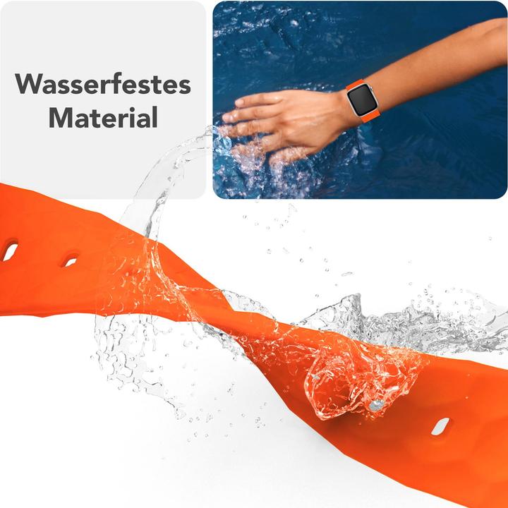 Produktbild Nalia Hexion Silikon-Armband für Apple Watch, Polygon Sportarmband - Weich, Flexibel & Atmungsaktiv (Silikon)