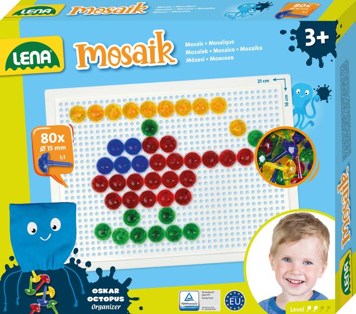 Immagine prodotto Magni 35622 - Set di giochi a incastro per mosaico, mosaico a incastro con 80 tasselli trasparenti