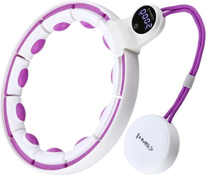 HMS Hhm17 Hula Hoop White/Purple With Magnets And Weight + Counter
