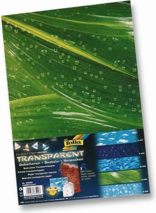 Actual product image Folia Transparent paper Elements (115 g/m², 5x)