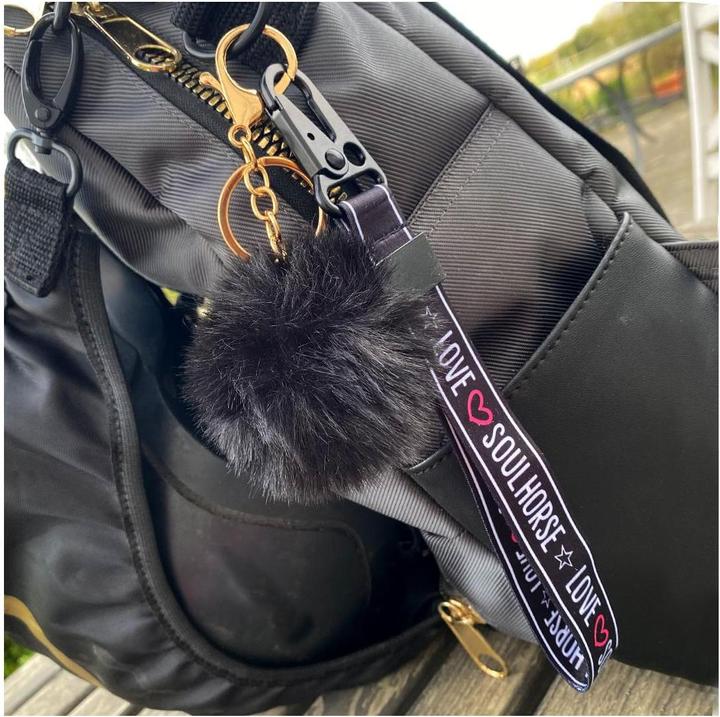 Actual product image Soulhorse Pom Pom key ring Love