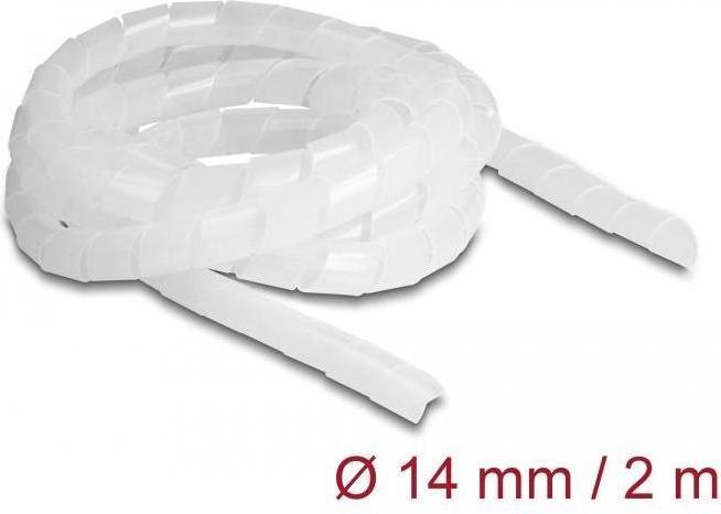 Produktbild Delock Spiroschlauch flexibel 2 m x 14 mm Transparent (Kabelspiralschlauch, 200 cm)