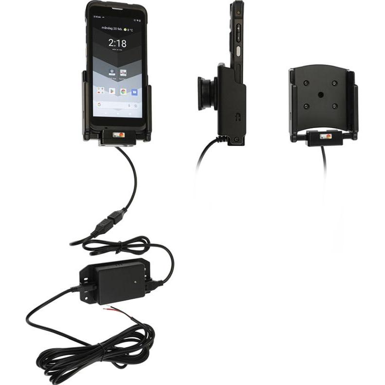Brodit Halter aktiv Webfleet Pro M Molex (Pogo Pin), Smartphone Halterung, Schwarz