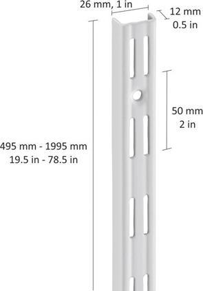 Immagine prodotto Dolle Guida a muro a 2 file H 995 mm argento