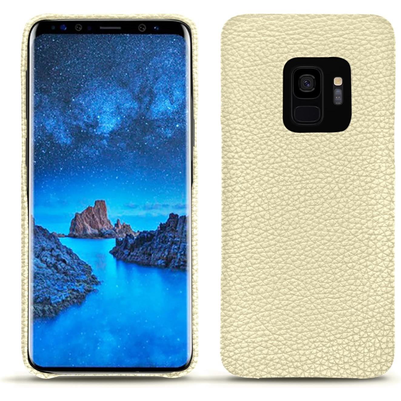 Noreve Lederschutzhülle (Samsung Galaxy S9+), Smartphone Hülle, Weiss