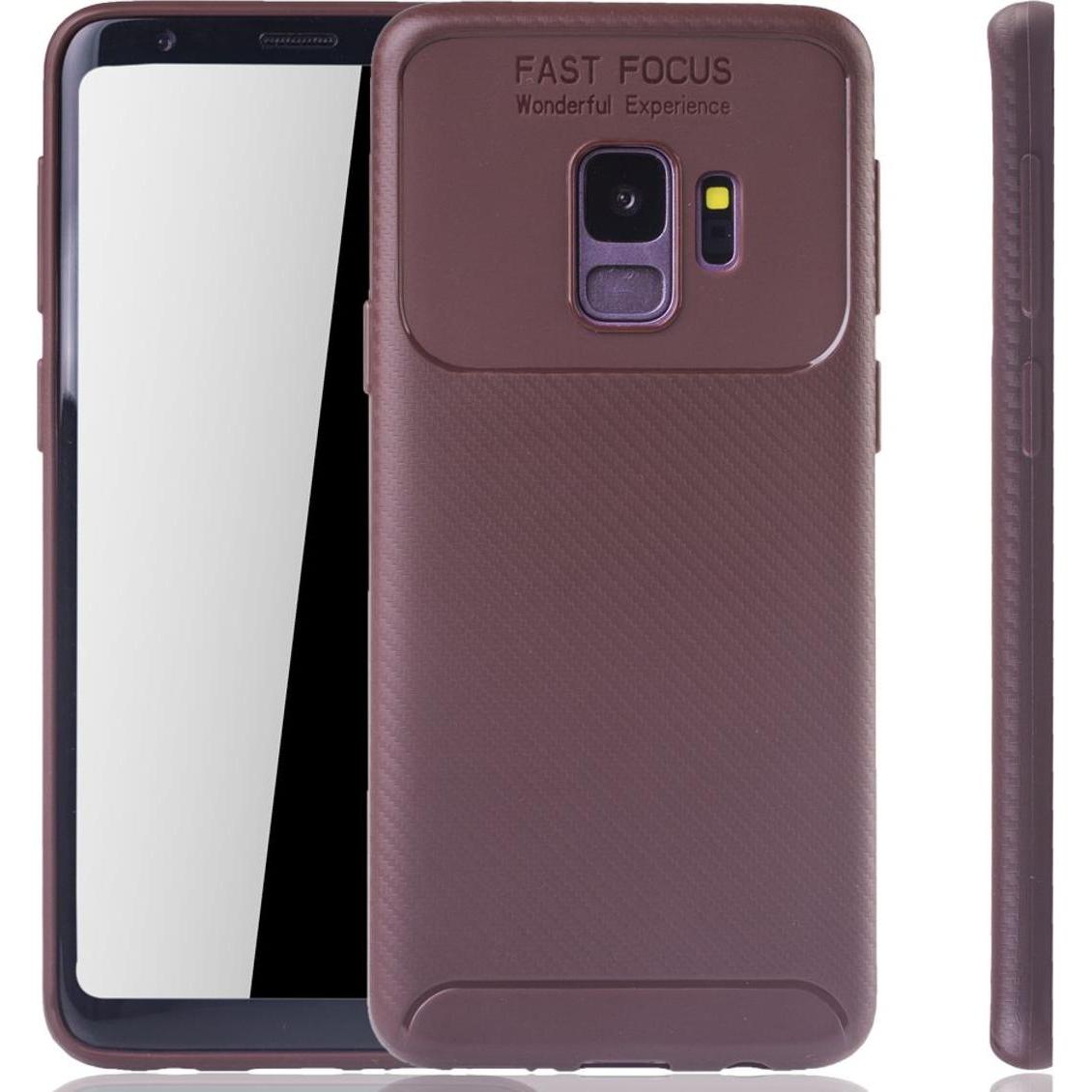 König Design Handyhülle für Samsung Galaxy S9 Schutzcase Backcover Bumper Etuis Rahmen Braun (Samsung Galaxy S9+), Smart...