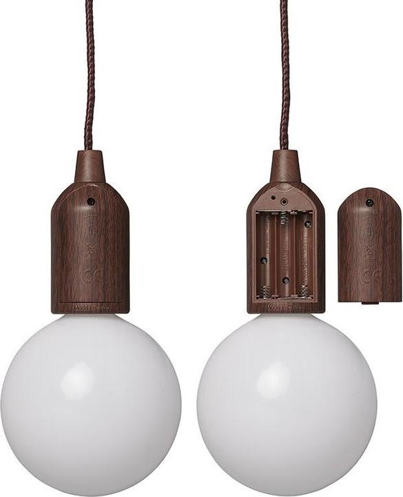 Produktbild ProPlus Retrolampe XL Holzmotiv mit Kordel (50 lm)