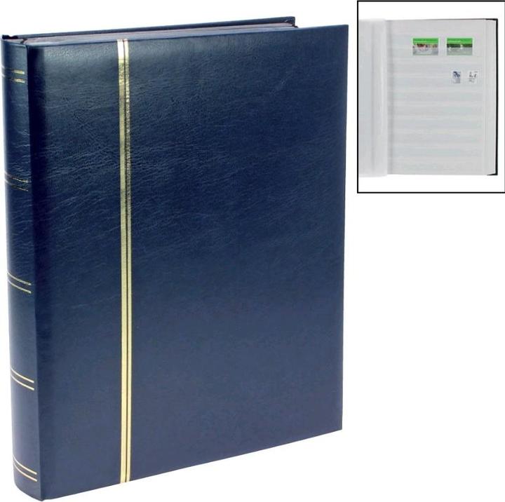 Actual product image Safe blue stockbook with 48 white pages