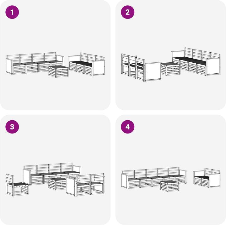 Produktbild vidaXL Outdoor-Sofa