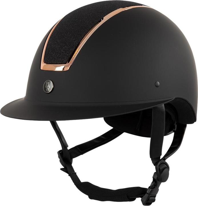 Actual product image BR Equestrian Equipment riding helmet with polo visor omega painted glitter (55 - 57 cm)