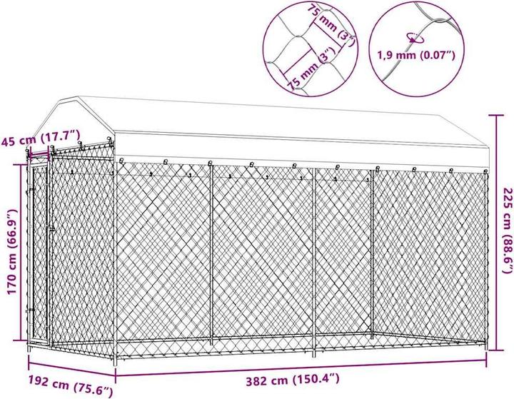 Immagine prodotto vidaXL Donnie (Gabbia per cani)