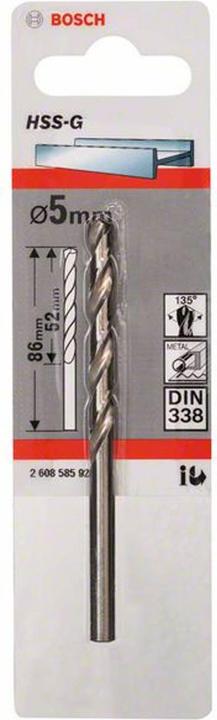 Actual product image Bosch Professional Zubehör HSS metal twist drill 5 mm A (5 mm)
