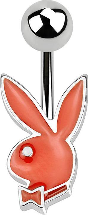 Image du produit Star Piercing Micro banane argent boule et Playboy Bunny rouge (Acier chirurgical 316L, sans laiton)